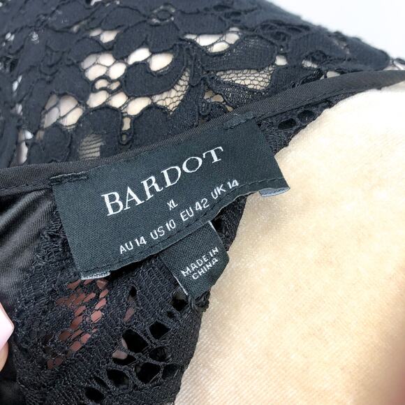 BARDOT Women's Cutout Lace Dress XL US 10 Black Long Sleeve NWT - Picture 12 of 15